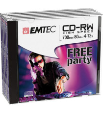 Emtec - CD-RW - ECOCRW80512JC - 80min/700mb