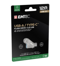 Emtec - Memoria Dual USB3.2 to Type-C - 128GB - ECMMD128GD283 Emtec - Memoria Dual USB3.2 to Type-C - 128GB - ECMMD128GD283
