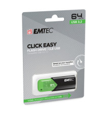 Emtec - Memoria USB B110 USB 3.2 Click&Easy - verde - ECMMD64GB113 - 64 GB Emtec - Memoria USB B110 USB 3.2 Click&Easy - verde - ECMMD64GB113 - 64 GB