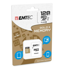 Emtec - Micro SDXC Class 10 Gold + con Adattatore - ECMSDM128GXC10GP - 128GB