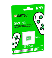 Emtec - MSD Gaming UHS-I U3 V30 A1 - Verde - 128GB - ECMSDM128GXCU3G Emtec - MSD Gaming UHS-I U3 V30 A1 - Verde - 128GB - ECMSDM128GXCU3G