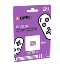 Emtec - mSD Gaming UHS-I U3 V30 A1 - Viola - 64GB - EMTSDM64GXCU3G Emtec - mSD Gaming UHS-I U3 V30 A1 - Viola - 64GB - EMTSDM64GXCU3G