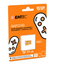 Emtec - MSD Gaming UHS-I U3 V30 A2 - Arancione - 512GB - ECMSDM512GXCU3G Emtec - MSD Gaming UHS-I U3 V30 A2 - Arancione - 512GB - ECMSDM512GXCU3G