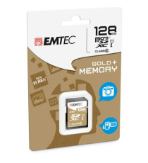 Emtec - SDXC Class 10 Gold + - ECMSD128GXC10GP - 128GB Emtec - SDXC Class 10 Gold + - ECMSD128GXC10GP - 128GB