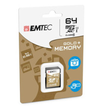 Emtec - SDXC Class 10 Gold + - ECMSD64GXC10GP - 64GB Emtec - SDXC Class 10 Gold + - ECMSD64GXC10GP - 64GB