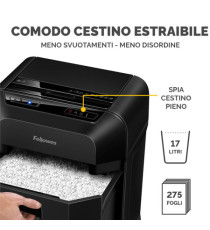 Distruggidocumenti automatico - a mini frammento - 80 M - Fellowes Distruggidocumenti automatico - a mini frammento - 80 M - Fellowes