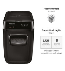 Distruggidocumenti AutoMax 150C - a frammenti - 32L - Fellowes Distruggidocumenti AutoMax 150C - a frammenti - 32L - Fellowes