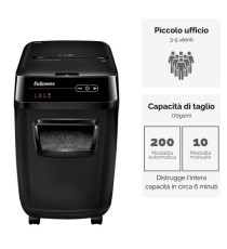 Distruggidocumenti AutoMax 200C - a frammenti - 32L - Fellowes Distruggidocumenti AutoMax 200C - a frammenti - 32L - Fellowes