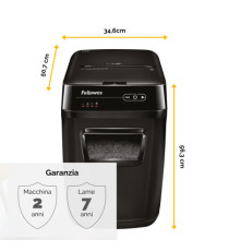 Distruggidocumenti AutoMax 200C - a frammenti - 32L - Fellowes Distruggidocumenti AutoMax 200C - a frammenti - 32L - Fellowes