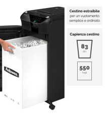Distruggidocumenti AutoMax 550C - frammenti - 83Litri - Fellowes Distruggidocumenti AutoMax 550C - frammenti - 83Litri - Fellowes