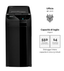 Distruggidocumenti AutoMax 550C - frammenti - 83Litri - Fellowes Distruggidocumenti AutoMax 550C - frammenti - 83Litri - Fellowes