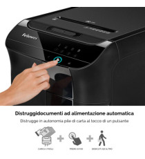 Distruggidocumenti AutoMax 550C - frammenti - 83Litri - Fellowes Distruggidocumenti AutoMax 550C - frammenti - 83Litri - Fellowes