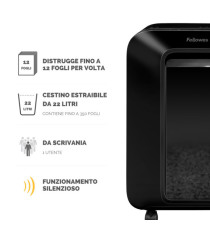 Distruggidocumenti LX 200 - a frammenti - Fellowes Distruggidocumenti LX 200 - a frammenti - Fellowes