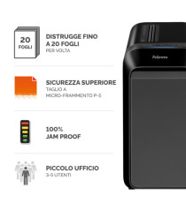 Distruggidocumenti LX-221 - a microframmenti - nero - Fellowes Distruggidocumenti LX-221 - a microframmenti - nero - Fellowes