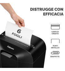 Distruggidocumenti LX-25 - a frammenti - nero - Fellowes Distruggidocumenti LX-25 - a frammenti - nero - Fellowes