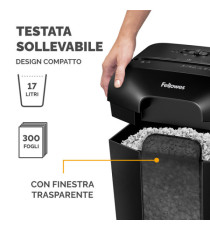 Distruggidocumenti LX-41 - a frammenti - nero - Fellowes Distruggidocumenti LX-41 - a frammenti - nero - Fellowes