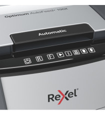 Distruggidocumenti Optimum AutoFeed+ 100X - a frammenti - Rexel Distruggidocumenti Optimum AutoFeed+ 100X - a frammenti - Rexel