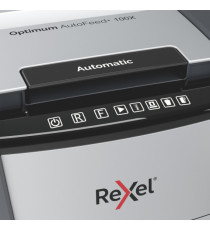 Distruggidocumenti Optimum AutoFeed+ 100X - a frammenti - Rexel Distruggidocumenti Optimum AutoFeed+ 100X - a frammenti - Rexel