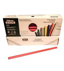 Dorsetti tondi per rilegatura - 3 mm - rosso - Fellowes - scatola 50 pezzi Dorsetti tondi per rilegatura - 3 mm - rosso - Fellowes - scatola 50 pezzi