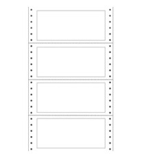 Etichette adesive a modulo continuo TT951 - in carta - corsia singola - permanenti - 140 x 60 mm - 4 et/fg - 100 fogli - Etichette adesive a modulo continuo TT951 - in carta - corsia singola - permanenti - 140 x 60 mm - 4 et/fg - 100 fogli -