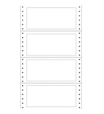 Etichette adesive a modulo continuo TT951 - in carta - corsia singola - permanenti - 140 x 60 mm - 4 et/fg - 100 fogli - Etichette adesive a modulo continuo TT951 - in carta - corsia singola - permanenti - 140 x 60 mm - 4 et/fg - 100 fogli -