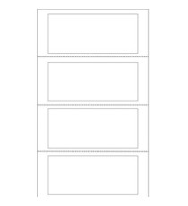 Etichette adesive a modulo continuo TT951-2 - in carta - corsia singola - permanenti - 140 x 60 mm - 4 et/fg - 100 fogli Etichette adesive a modulo continuo TT951-2 - in carta - corsia singola - permanenti - 140 x 60 mm - 4 et/fg - 100 fogli