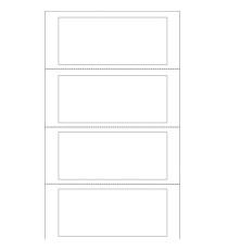 Etichette adesive a modulo continuo TT951-2 - in carta - corsia singola - permanenti - 140 x 60 mm - 4 et/fg - 100 fogli Etichette adesive a modulo continuo TT951-2 - in carta - corsia singola - permanenti - 140 x 60 mm - 4 et/fg - 100 fogli