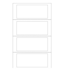 Etichette adesive a modulo continuo TT951-2 - in carta - corsia singola - permanenti - 140 x 60 mm - 4 et/fg - 100 fogli Etichette adesive a modulo continuo TT951-2 - in carta - corsia singola - permanenti - 140 x 60 mm - 4 et/fg - 100 fogli