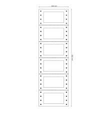 Etichette adesive a modulo continuo TT956 - in carta - corsia singola - permanenti - 64 x 34 mm - 6 et/fg - 200 fogli - Etichette adesive a modulo continuo TT956 - in carta - corsia singola - permanenti - 64 x 34 mm - 6 et/fg - 200 fogli -
