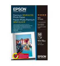 Epson - Premium Semi-Gloss Photo Paper - 10 x 15 cm - 50 Fogli - C13S041765 Epson - Premium Semi-Gloss Photo Paper - 10 x 15 cm - 50 Fogli - C13S041765