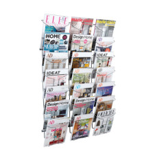 Espositore da parete - metallo - 21 tasche A4 - Alba