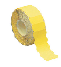 Etichetta a onda - permanente - 26x12 mm - giallo fluo - Markin - rotolo da 1500 etichette