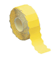 Etichetta a onda - permanente - 26x12 mm - giallo fluo - Markin - rotolo da 1500 etichette