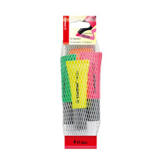Evidenziatore stabilo Neon - punta a scalpello - tratto 2,00 - 5,00 mm - Stabilo - astuccio 4 pezzi Evidenziatore stabilo Neon - punta a scalpello - tratto 2,00 - 5,00 mm - Stabilo - astuccio 4 pezzi