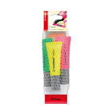 Evidenziatore stabilo Neon - punta a scalpello - tratto 2,00 - 5,00 mm - Stabilo - astuccio 4 pezzi Evidenziatore stabilo Neon - punta a scalpello - tratto 2,00 - 5,00 mm - Stabilo - astuccio 4 pezzi