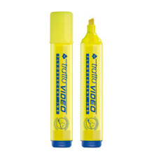 Evidenziatore Tratto Video  - punta a scalpello - tratto da 1,0mm-5,0mm - giallo - Tratto Evidenziatore Tratto Video  - punta a scalpello - tratto da 1,0mm-5,0mm - giallo - Tratto