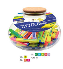 Evidenziatore Tratto Video - colori assortiti - Tratto - boccia 168 pezzi Evidenziatore Tratto Video - colori assortiti - Tratto - boccia 168 pezzi