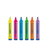 Evidenziatore Tratto Video - punta a scalpello - tratto da 1,0-5,0mm - astuccio 6 colori - Tratto Evidenziatore Tratto Video - punta a scalpello - tratto da 1,0-5,0mm - astuccio 6 colori - Tratto