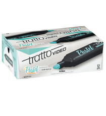 Evidenziatore Tratto Video pastel  - punta a scalpello - tratto da 1,0mm-5,0mm - verde menta - Tratto Evidenziatore Tratto Video pastel  - punta a scalpello - tratto da 1,0mm-5,0mm - verde menta - Tratto