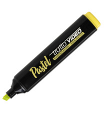 Evidenziatore Video Pastel - punta a scalpello - tratto da 1 - 5 mm - colori assortiti - Tratto - astuccio 4 pezzi