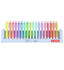 Evidenziatori Swing Cool Pastel - punta a scalpello - tratto 1 - 4 mm - colori assortiti - Stabilo - deskset 18 pezzi Evidenziatori Swing Cool Pastel - punta a scalpello - tratto 1 - 4 mm - colori assortiti - Stabilo - deskset 18 pezzi