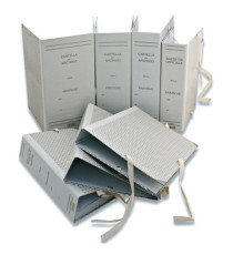 Faldone - legacci rivettati - 35 x 25 cm - dorso 12 cm - grigio - Euro-cart