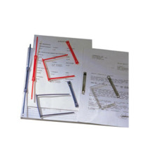 Fastener fermafogli Data Clip - per tabulati - plastica - blu - King Mec - conf. 100 pezzi Fastener fermafogli Data Clip - per tabulati - plastica - blu - King Mec - conf. 100 pezzi