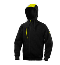 Felpa Borgo - con cappuccio - taglia M - nero/giallo - Deltaplus Felpa Borgo - con cappuccio - taglia M - nero/giallo - Deltaplus