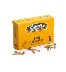 Fermacampioni ottonati - n. 5 - 2,5 cm - Leone - conf. 100 pezzi