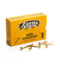 Fermacampioni ottonati - n. 8 - 3,8 cm - Leone - conf. 100 pezzi
