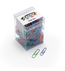 Fermagli - colori e misure assortite - 125 gr - PVC - Leone