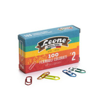 Fermagli metallizzati - n. 2 - 2,6 cm - colori assortiti - Leone - conf. 100 pezzi