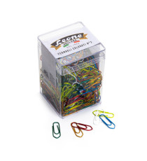 Fermagli metallizzati - n. 2 - 2,6 cm - colori assortiti - Leone - conf. 500 pezzi