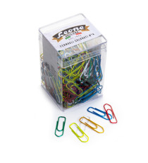 Fermagli metallizzati - n. 4 - 3,2 cm - colori assortiti - Leone - conf. 250 pezzi